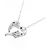 Autre Marque K10 Weißgold-Diamant-Halskette Silber - Ansicht 3