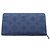 Cartera Zippy Louis Vuitton Monogram Mahina Long Azul Azul marino - vista 3