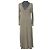 Theory CREPE STRICKRIPP LANGES KLEID Grün Khaki