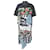 Autre Marque MSGM Patchwork T-Shirt Kleid Schwarz