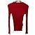 Autre Marque CAST: Transparente Strickpullover mit Rollkragen Rot