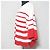 Autre Marque Maglietta in maglia a maniche corte con bordo largo 18G Bianco Rosso - vista 3