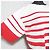 Autre Marque Maglietta in maglia a maniche corte con bordo largo 18G Bianco Rosso - vista 4