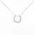 Autre Marque Collana con diamante a forma di ferro di cavallo Au750 Argento