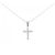 Autre Marque Collana a Croce in Platino e Diamanti Argento