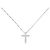 Autre Marque Collana con diamante incrociato K14WG Argento