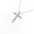 Autre Marque Collana con diamante incrociato K14WG Argento - vista 3