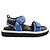 Sandali in pelle di vitello Louis Vuitton Pool Pillow Line Nero Blu