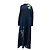 Abito lungo floreale blu con maniche lunghe Victoria Beckham