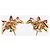 Autre Marque Boucles d'oreilles en or et fleurs roses - vue 2