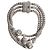 Autre Marque Bracciale a tripla catena in argento sterling con charm in diamante