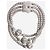 Autre Marque Bracciale a tripla catena in argento sterling con charm in diamante - vista 2