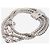 Autre Marque Bracciale a tripla catena in argento sterling con charm in diamante - vista 3