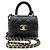 CHANEL Matelassé Coco Handle Micro Catena Clutch Nera Nero