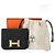 Hermès HERMES Cartera Compacta Constance Epsom Negra #W Negro