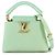 Borsa a mano/spalla Louis Vuitton Capucines MINI, pelle Taurillon, verde acqua, RFID