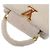 Bolsa Louis Vuitton Capucines BB em pele de cordeiro shearling e couro branco como nova LV VUITTON Marrom - vista 3