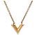 COLLAR GP Mujer Essential V Oro de LOUIS VUITTON, Grado A, Usado, Ginzo Dorado