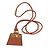 Hermès HERMES Mon Petit Kelly PM Collana in Pelle Donna Marrone