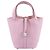 Borsa Tote Picotin Lock PM di Hermès in pelle Taurillon Clemence, Rosa - vista 2