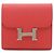 Hermès HERMES Constance Compact fold Wallet, Epsom Leather, Fuchsia Pink, A Stamp