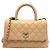CHANEL Matelassé Coco Handle XS Borsa a Spalla Pelle Caviar Donna Beige