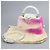 Bolso de mano/hombro Louis Vuitton Capucines MINI, cuero, piel de visón, blanco, protegido por RFID. Rosa - vista 2