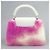 Bolso de mano/hombro Louis Vuitton Capucines MINI, cuero, piel de visón, blanco, protegido por RFID. Rosa - vista 3