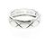 Anello Chanel Coco Crush Modello Medio Oro Bianco () Moda Anello Banda Argento Senza Pietra