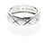 Anello Chanel Coco Crush Modello Medio Oro Bianco () Moda Anello Banda Argento Senza Pietra - vista 2
