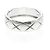 Anello Chanel Coco Crush Modello Medio Oro Bianco () Moda Anello Banda Argento Senza Pietra - vista 3