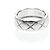 Anello Chanel Coco Crush Modello Medio Oro Bianco () Moda Anello Banda Argento Senza Pietra - vista 2