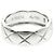 Anello Chanel Coco Crush Modello Medio Oro Bianco () Moda Anello Banda Argento Senza Pietra - vista 6