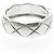 Anello Chanel Coco Crush Modello Medio Oro Bianco () Moda Anello Banda Argento Senza Pietra - vista 2
