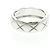Anello Chanel Coco Crush Modello Medio Oro Bianco () Moda Anello Banda Argento Senza Pietra - vista 3