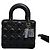 Borsa Lady Dior Dior in pelle di agnello nera Nero