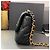 Borsa Chanel 19 piccola nera in agnello con catena dorata Nero - vista 3