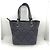 Borsa tote Chanel piccola nera e argento in pelle Nero