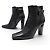 BOTAS ANKLE LOUIS VUITTON 38 EN CUERO IRIDISCENTE NEGRO