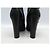 BOTAS ANKLE LOUIS VUITTON 38 EN CUERO IRIDISCENTE NEGRO - vista 5