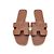 Hermès MULES HERMES ORAN H021056Z2 38.5 CUOIO BOX MARRONE SANDALI SCARPE - vista 8