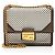 Fendi Perforated Leather Kan U Small Shoulder Bag Marrone