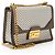 Fendi Perforated Leather Kan U Small Shoulder Bag Marrone - vista 2