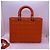 Borsa Dior Duchess in suede arancione con chiusura dorata - vista 2