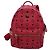 Borsa a spalla MCM in pelle rossa Rosso