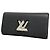Cartera Larga Twist de Cuero Epi Louis Vuitton Negro