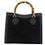 Borsa a Mano GUCCI Bamboo Camoscio Nero Oro 002 0260 Auth ep14225 D'oro - vista 2