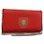 Borsa a catena Diorama in pelle arancione e argento Christian Dior Auth ka4061A