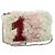 Borsa a Spalla Miu Miu con Catena in Pelliccia Rosa Bianco Verde Auth 168873A