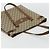 Borsa tote Gucci GG Supreme Web Sherry Line in PVC beige e oro 39 02 091 Auth bs34492 D'oro - vista 6